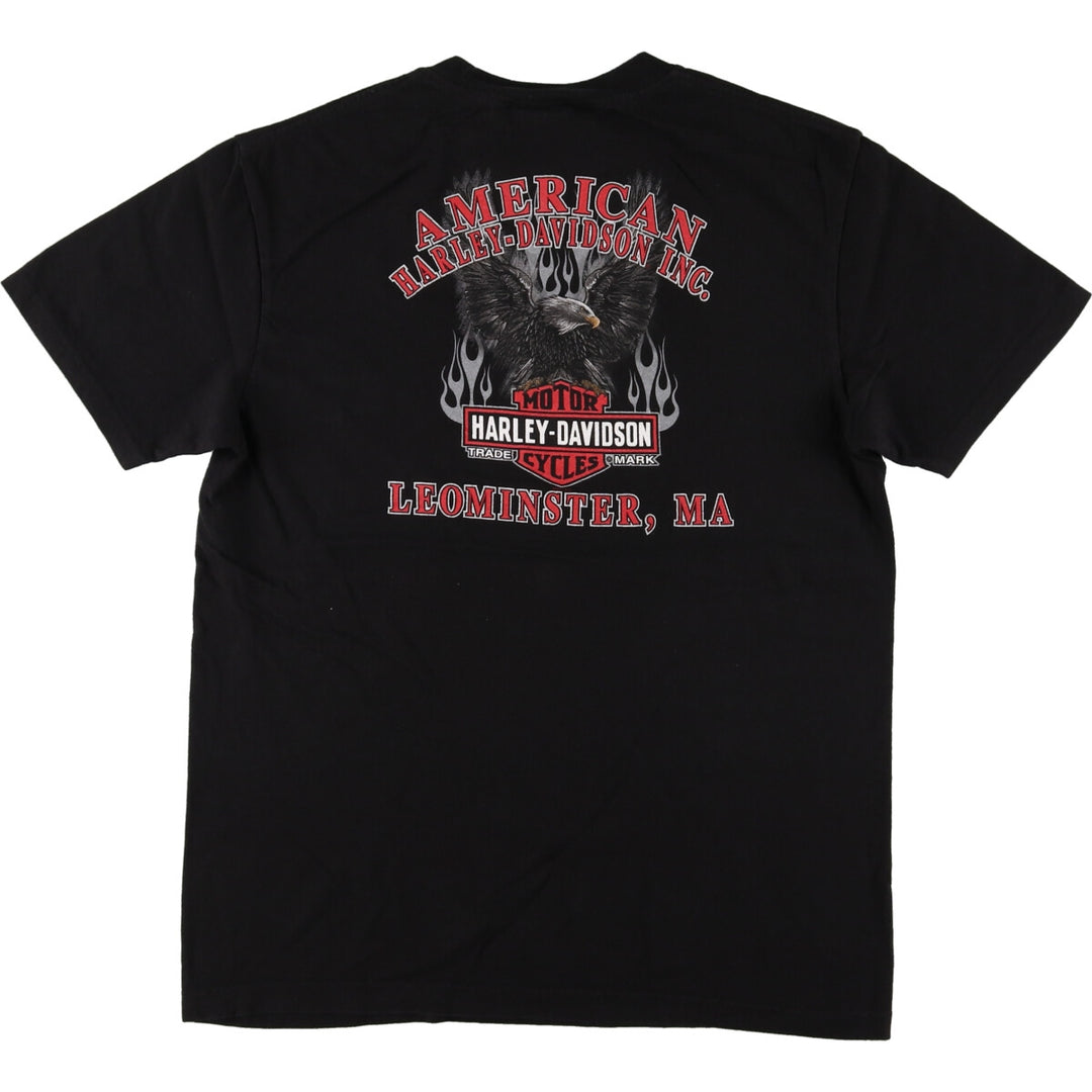 Harley-Davidson Eagle Pattern Motorcycle Bike T-shirt Men's L /eaa456971