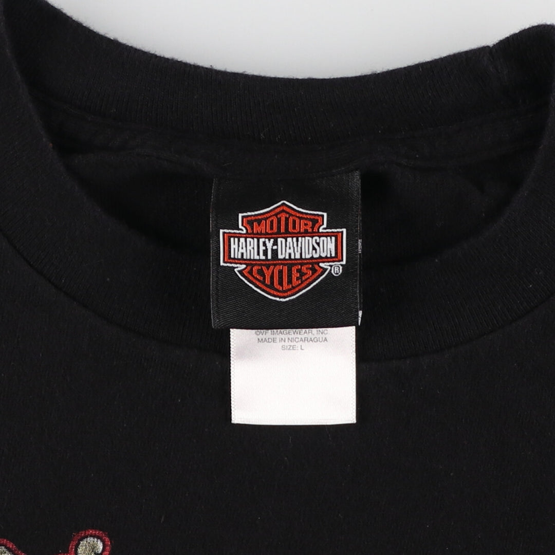 Harley-Davidson Eagle Pattern Motorcycle Bike T-shirt Men's L /eaa456971