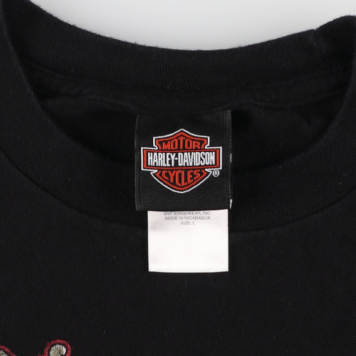 Harley-Davidson Eagle Pattern Motorcycle Bike T-shirt Men's L /eaa456971