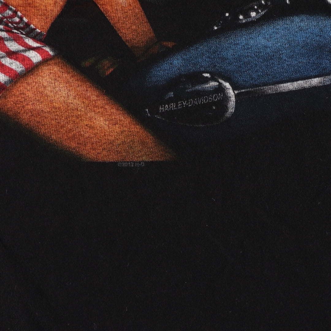 Harley-Davidson Eagle Pattern Motorcycle Bike T-shirt Men's L /eaa456971