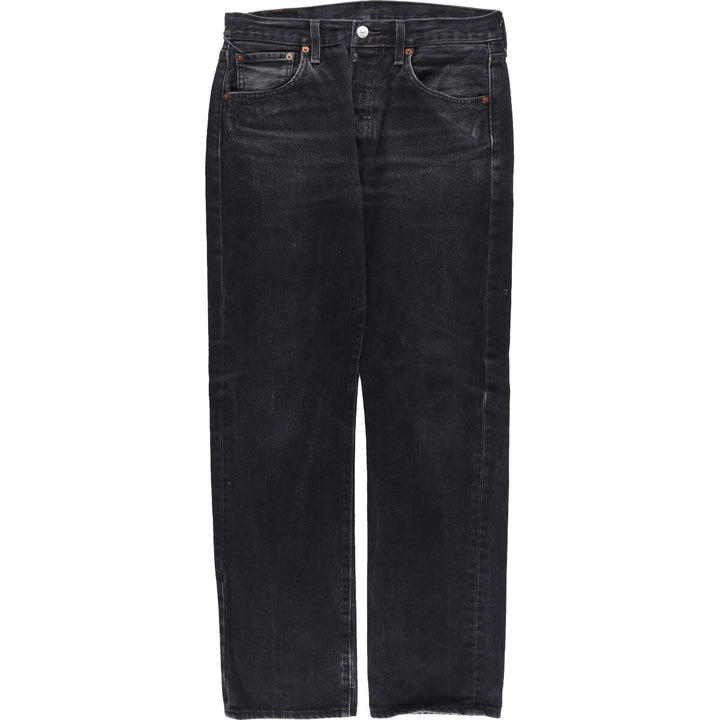 Levi's 501 Euro Model Black Denim Straight Denim Pants Men's W31 / eaa457042