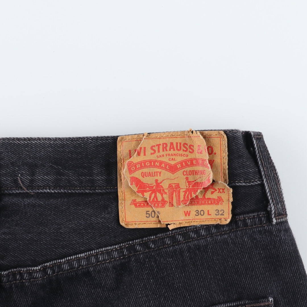 Levi's 501 Euro Model Black Denim Straight Denim Pants Men's W31 / eaa457042