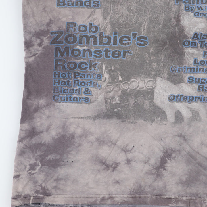 Rob Zombie Tie-dye Pattern Band T-shirt Band T Men's L Metal /eaa457088