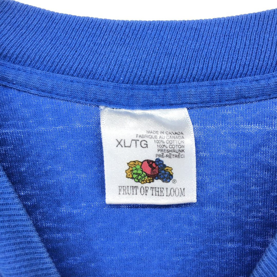 90'S Fruit of the Loom printed T-shirt, made in Canada, men's XL size, vintage /eaa457097