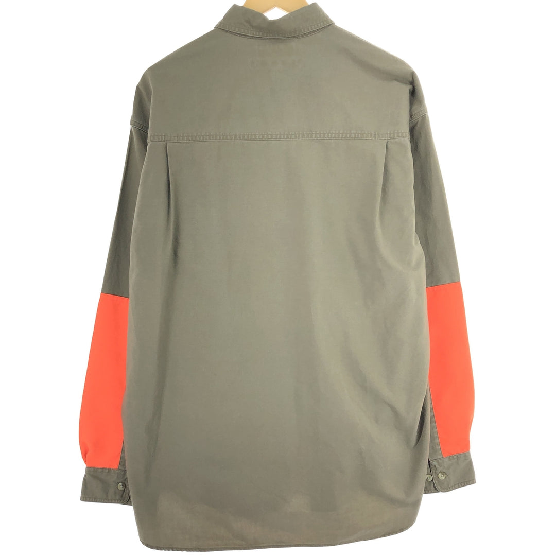 Columbia Long Sleeve Hunting Shirt, Men's XL cotton Khaki type Vintage Second Hand