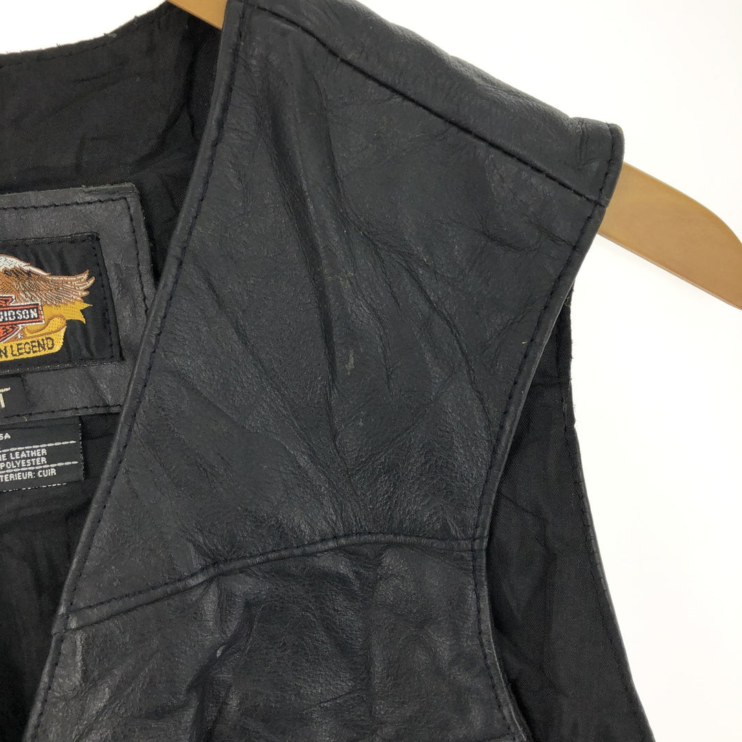 90'S Harley-Davidson Leather Vest Made in USA Women's M Vintage /eaa457143