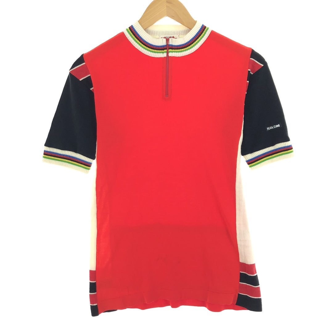 90'S PEARL IZUMI Half-Zip Short-Sleeve Cycling Shirt Made in Japan Women's M Vintage unknown red type Vintage Second Hand