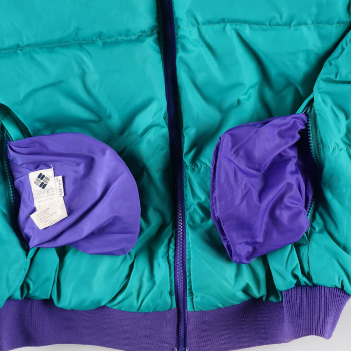 80'S Columbia White Tag Reversible Down Jacket Men's L Size Vintage /eaa457232