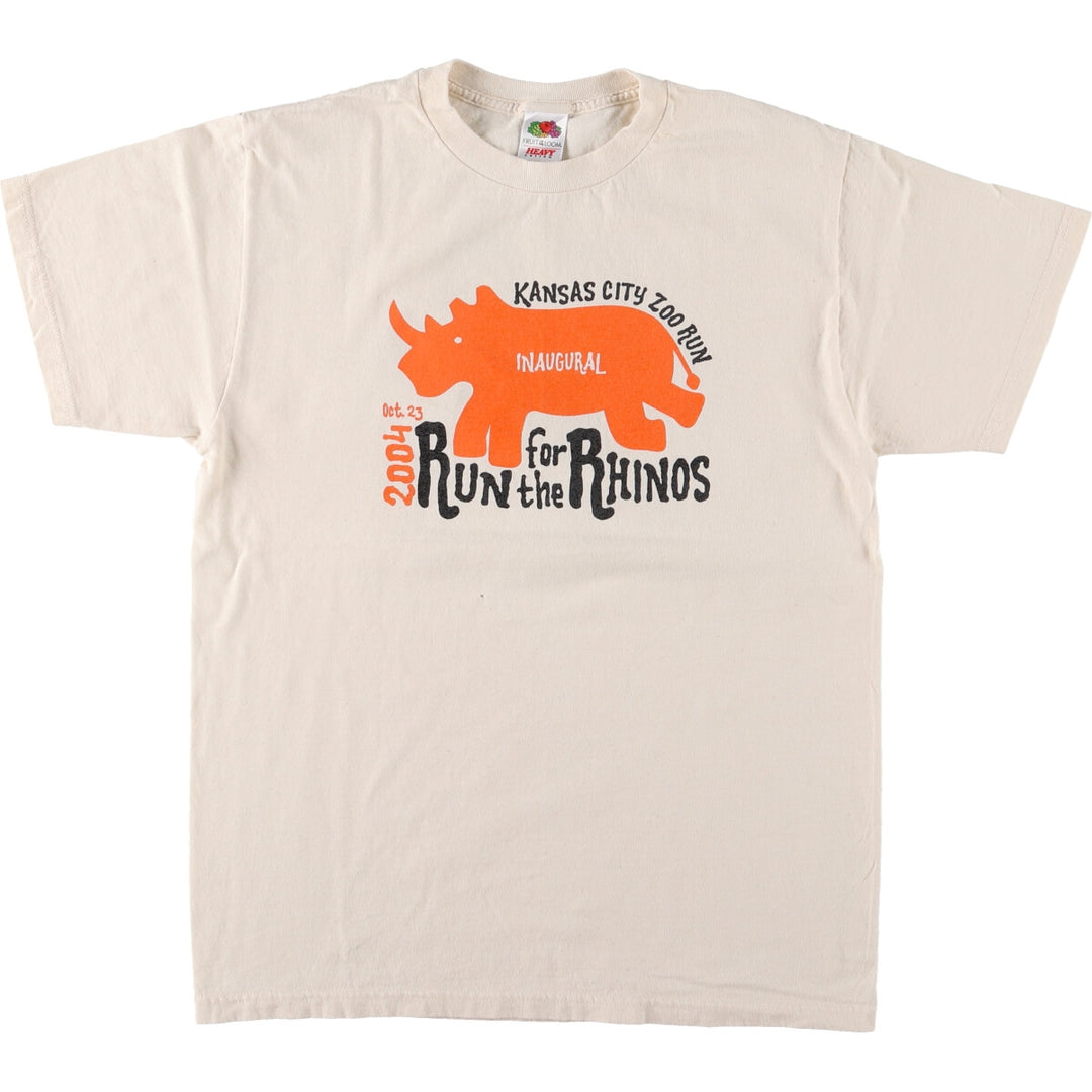 Fruit of the Loom Rhino Pattern Animal T-shirt Men's Medium /eaa457239