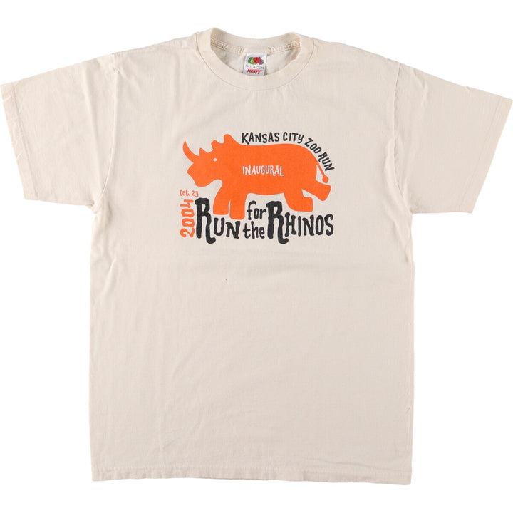 Fruit of the Loom Rhino Pattern Animal T-shirt Men's Medium /eaa457239