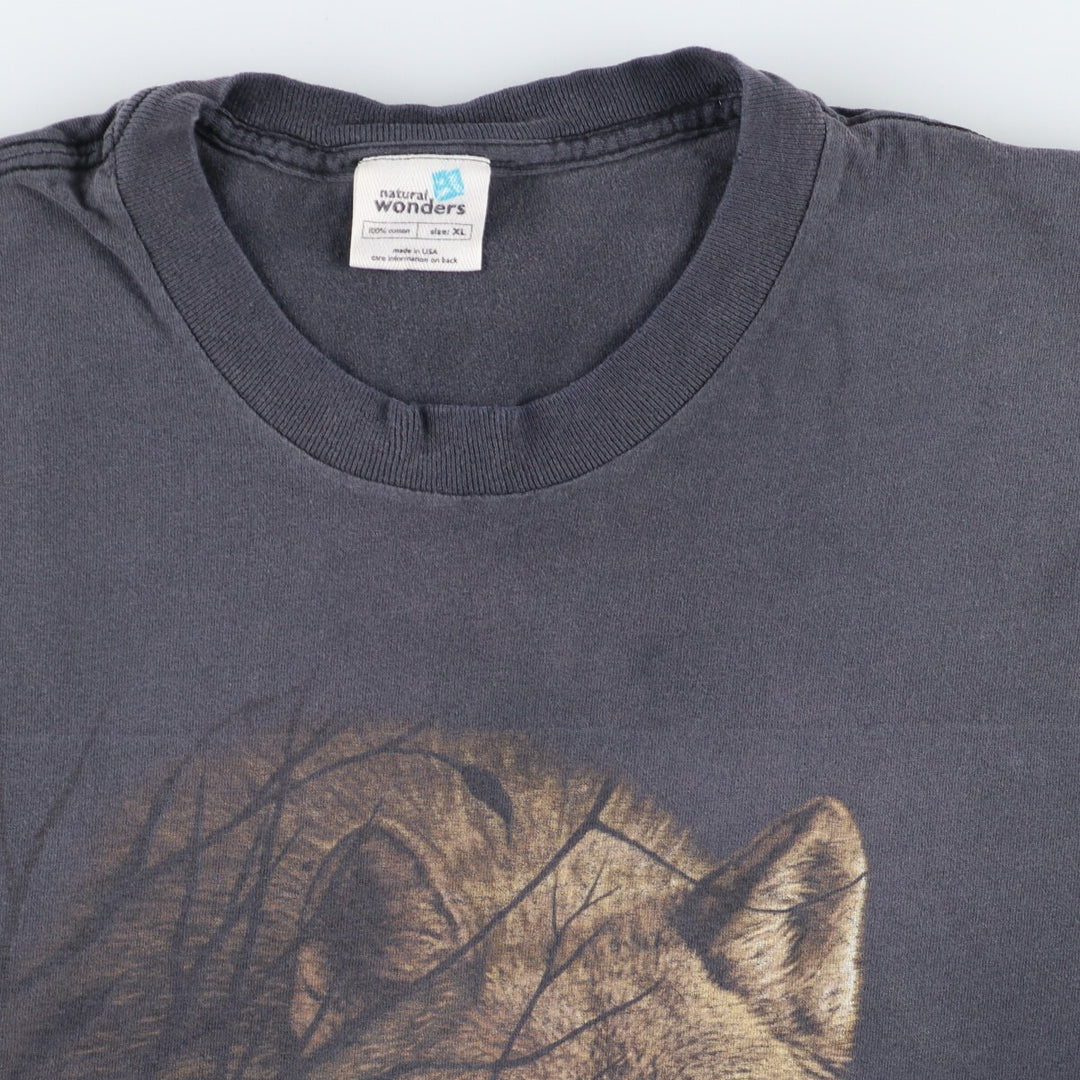 Natural Wonders Wolf Pattern Animal T-Shirt Made in USA Men's XL /eaa457245