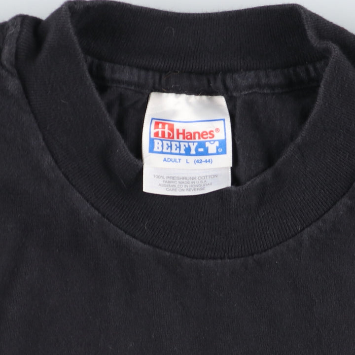 90s~00'S Hanes BEEFY-T Embroidered T-shirt Men's L Vintage /eaa457250