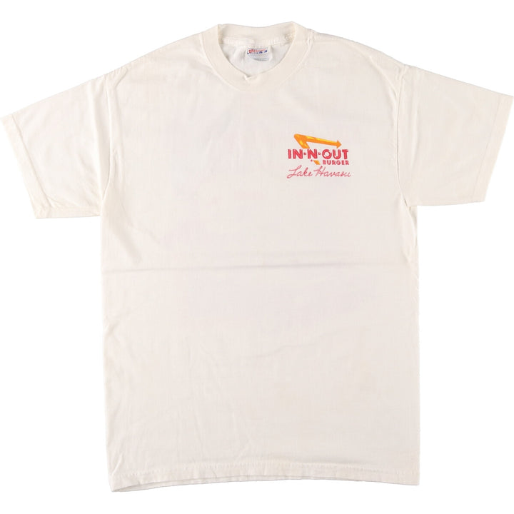 Hanes IN-N-OUT BURGER Back Print Advertising T-Shirt Men's M Size / eaa457265