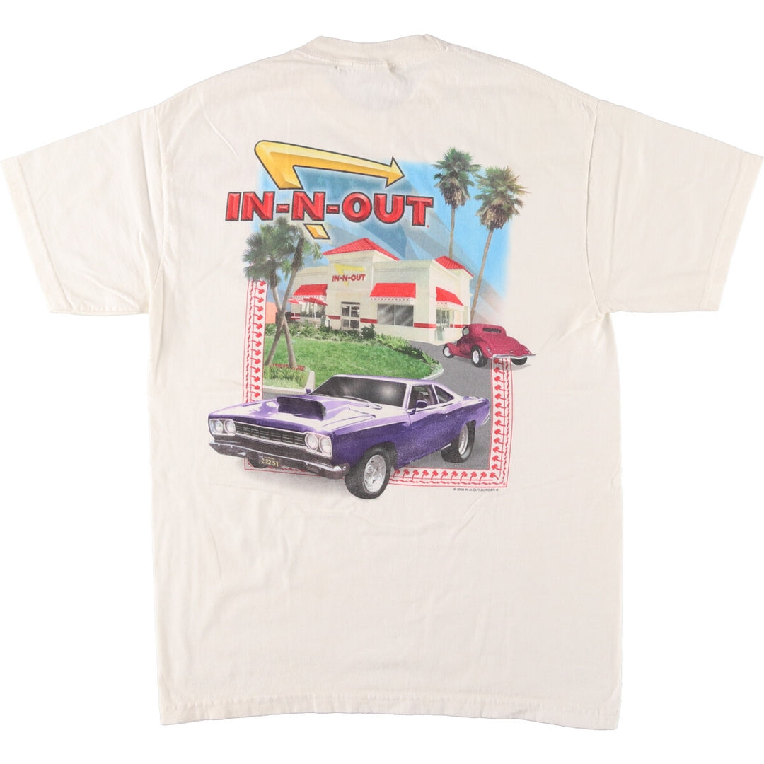 Hanes IN-N-OUT BURGER Back Print Advertising T-Shirt Men's M Size / eaa457265