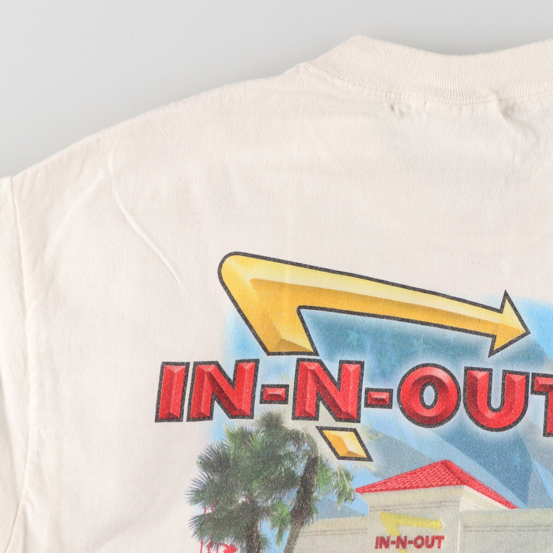 Hanes IN-N-OUT BURGER Back Print Advertising T-Shirt Men's M Size / eaa457265