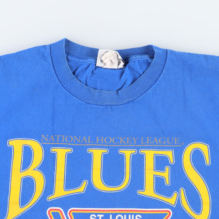 Lee NHL ST. LOUIS BLUES St. Louis Blues Logo Print T-Shirt Made in USA Men's XL /eaa457282