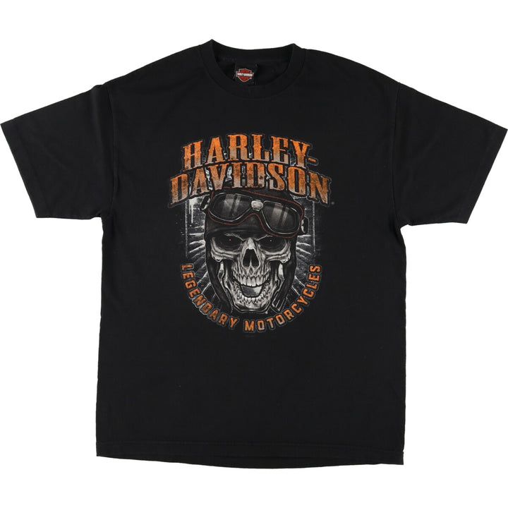 Harley-Davidson Skull Pattern Motorcycle Bike T-shirt Men's L /eaa457298