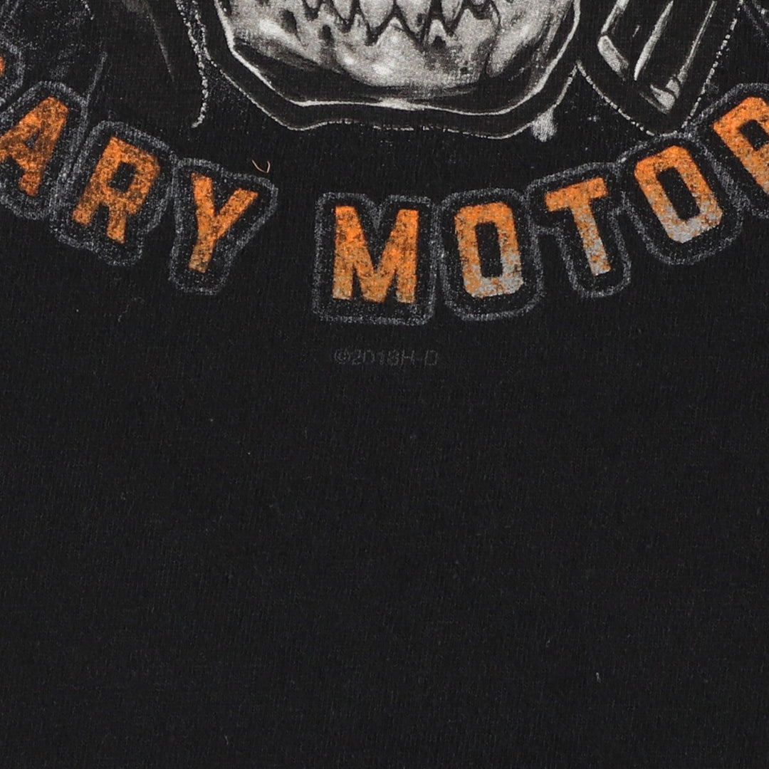 Harley-Davidson Skull Pattern Motorcycle Bike T-shirt Men's L /eaa457298