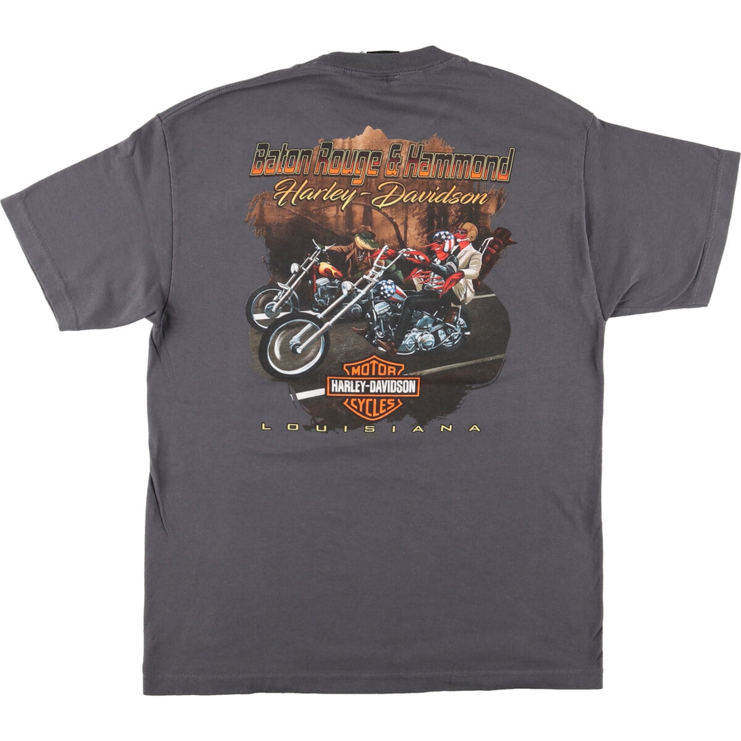 Harley-Davidson Skull Pattern Motorcycle Bike T-shirt Men's L /eaa457307