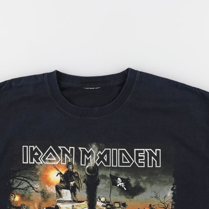 00'S IRON MAIDEN back print band T-shirt, band T, men's L /eaa457340