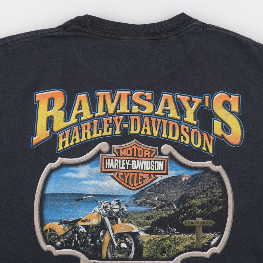 Harley-Davidson Skull Pattern Motorcycle Bike T-shirt Men's XXL /eaa457370