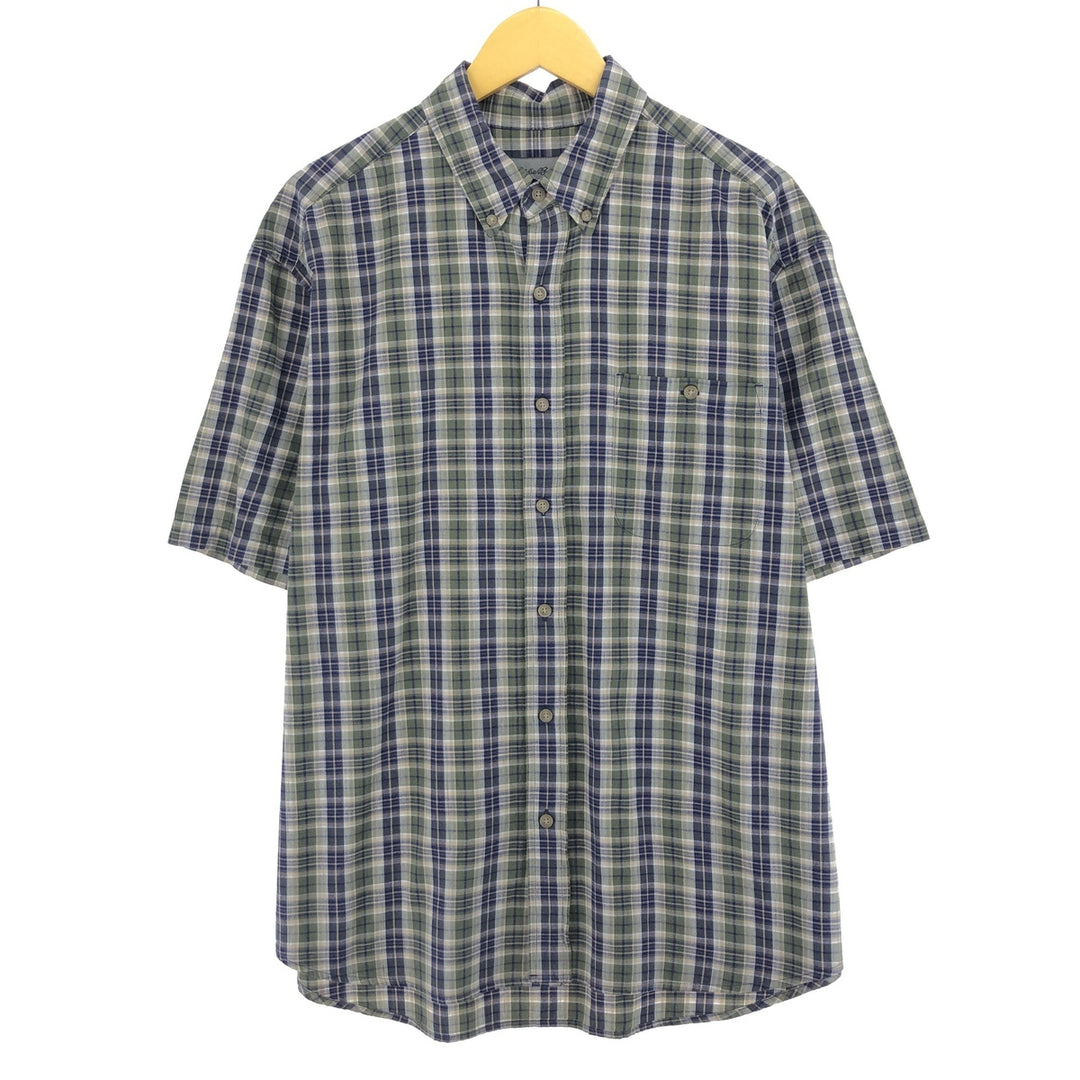 Eddie Bauer Short Sleeve Button Down Check Shirt Men's L /eaa457502