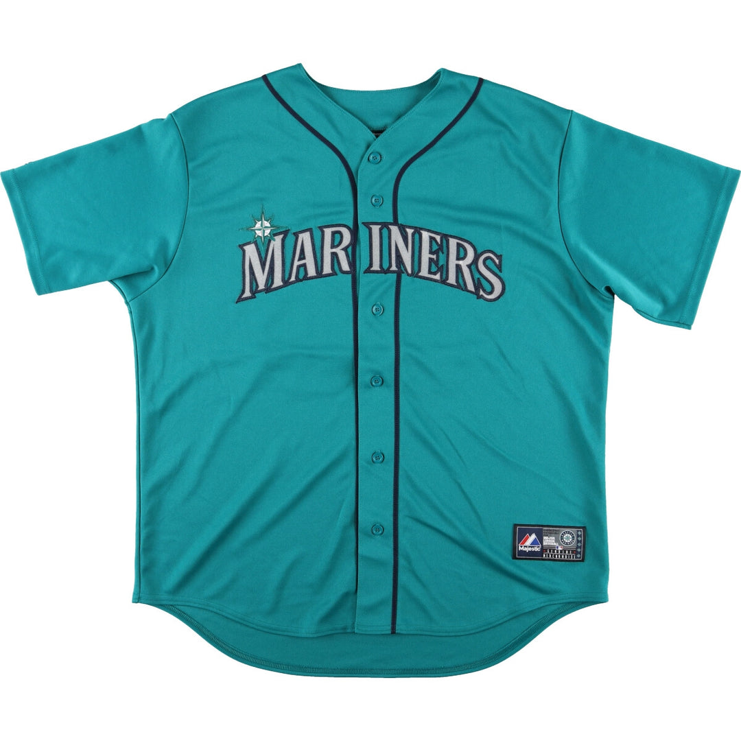 Majestic MLB SEATTLE MARINERS Replica Game Shirt Baseball Shirt Made in USA Men's XL /eaa457519