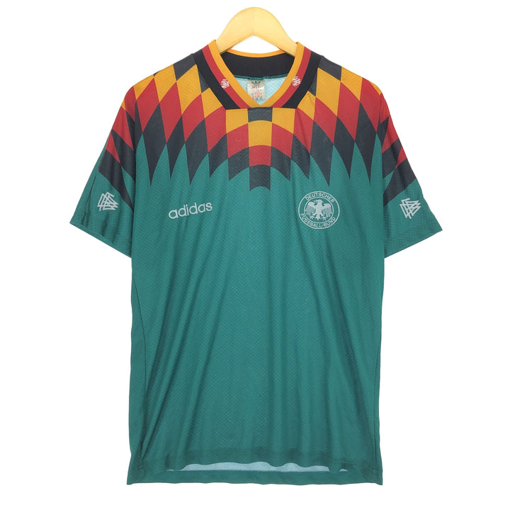 80s-90'S Adidas Germany national team all-over print V-neck soccer uniform game shirt men's M vintage / eaa457546