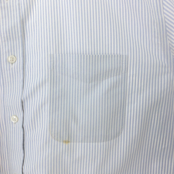 00'S LLBean Short Sleeve Button Down Striped Shirt Men's L /eaa457568