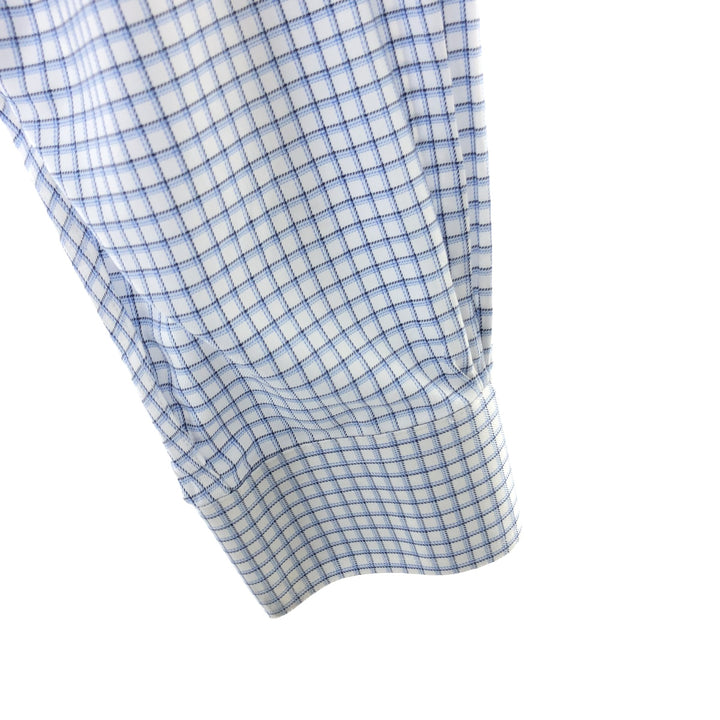 Brooks Brothers 346 Wide Collar Long Sleeve Cotton Check Shirt Men's L Wide Collar / eaa457571