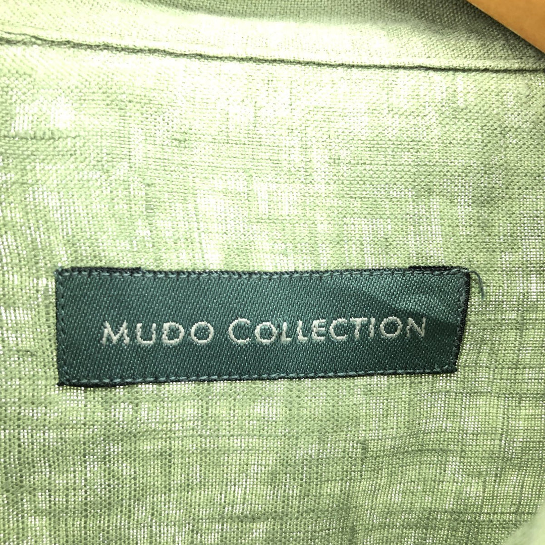 MUDO COLLECTION Long Sleeve Linen Button Down Shirt Men's XL /eaa457583