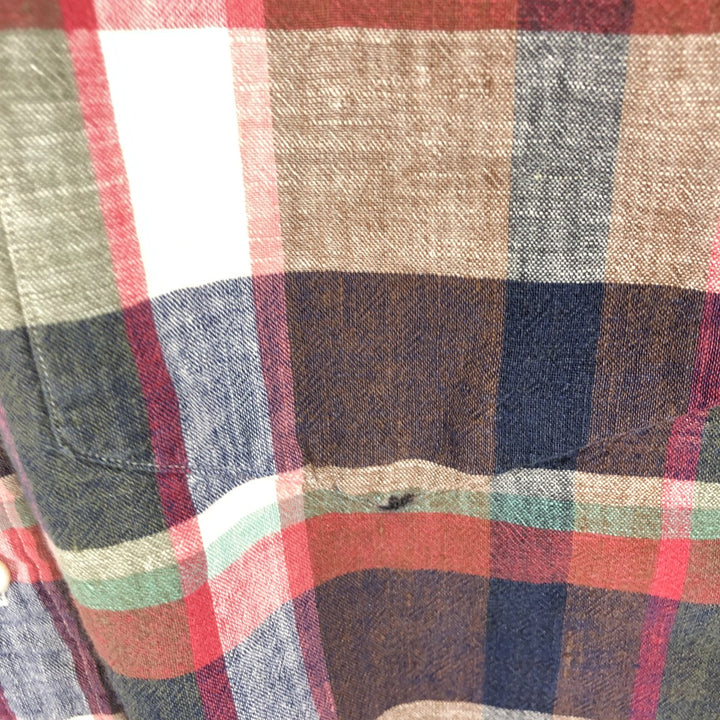 Ralph Lauren POLO by Ralph Lauren Check Pattern Long Sleeve Linen x Cotton Shirt Men's L /eaa457588