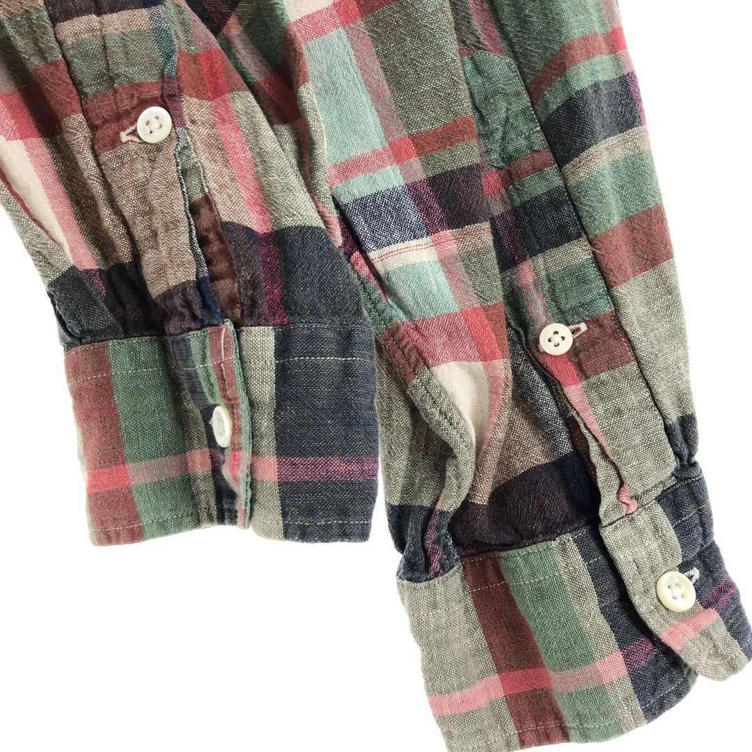 Ralph Lauren POLO by Ralph Lauren Check Pattern Long Sleeve Linen x Cotton Shirt Men's L /eaa457588