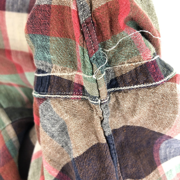 Ralph Lauren POLO by Ralph Lauren Check Pattern Long Sleeve Linen x Cotton Shirt Men's L /eaa457588