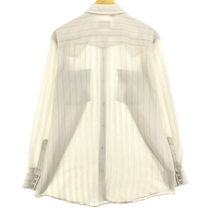 70'S DEE CEE BRAND Stripe Pattern Long Sleeve Western Shirt Made in USA Men's XL Vintage /eaa457593