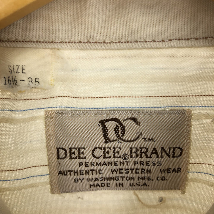 70'S DEE CEE BRAND Stripe Pattern Long Sleeve Western Shirt Made in USA Men's XL Vintage /eaa457593
