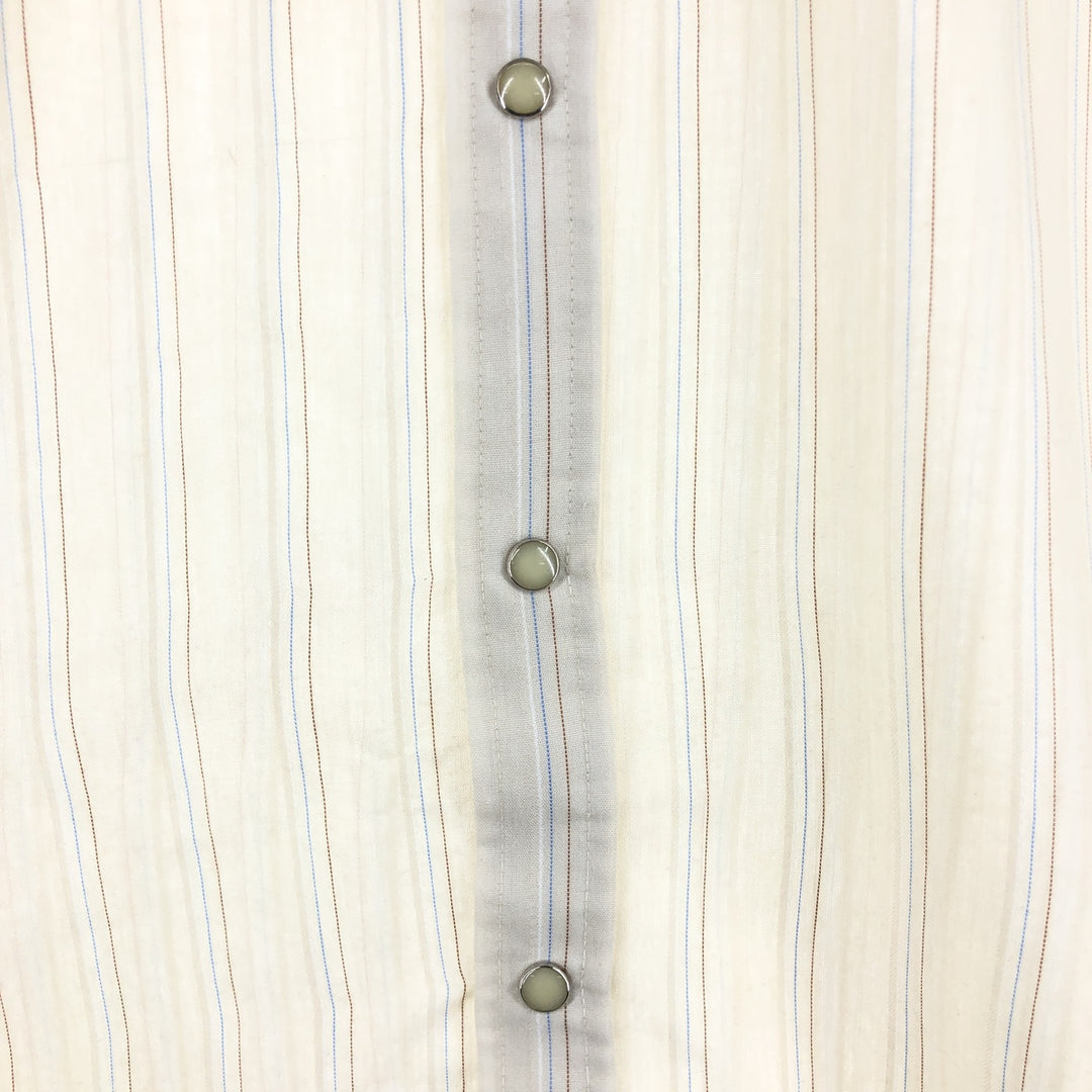 70'S DEE CEE BRAND Stripe Pattern Long Sleeve Western Shirt Made in USA Men's XL Vintage /eaa457593