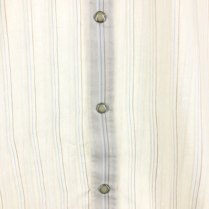 70'S DEE CEE BRAND Stripe Pattern Long Sleeve Western Shirt Made in USA Men's XL Vintage /eaa457593