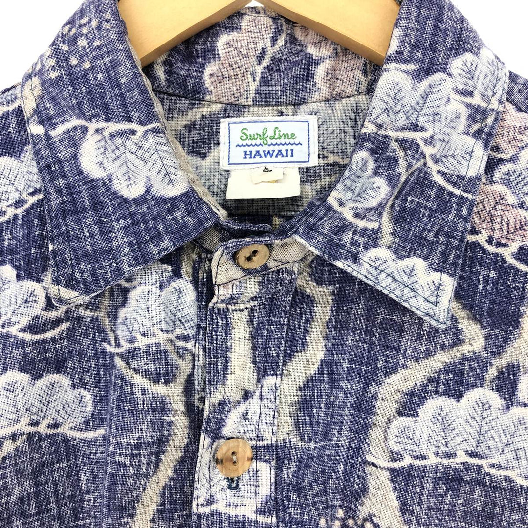 80s-90'S SurfLine All-over Print Pullover Hawaiian Aloha Shirt Men's L Vintage /eaa457641