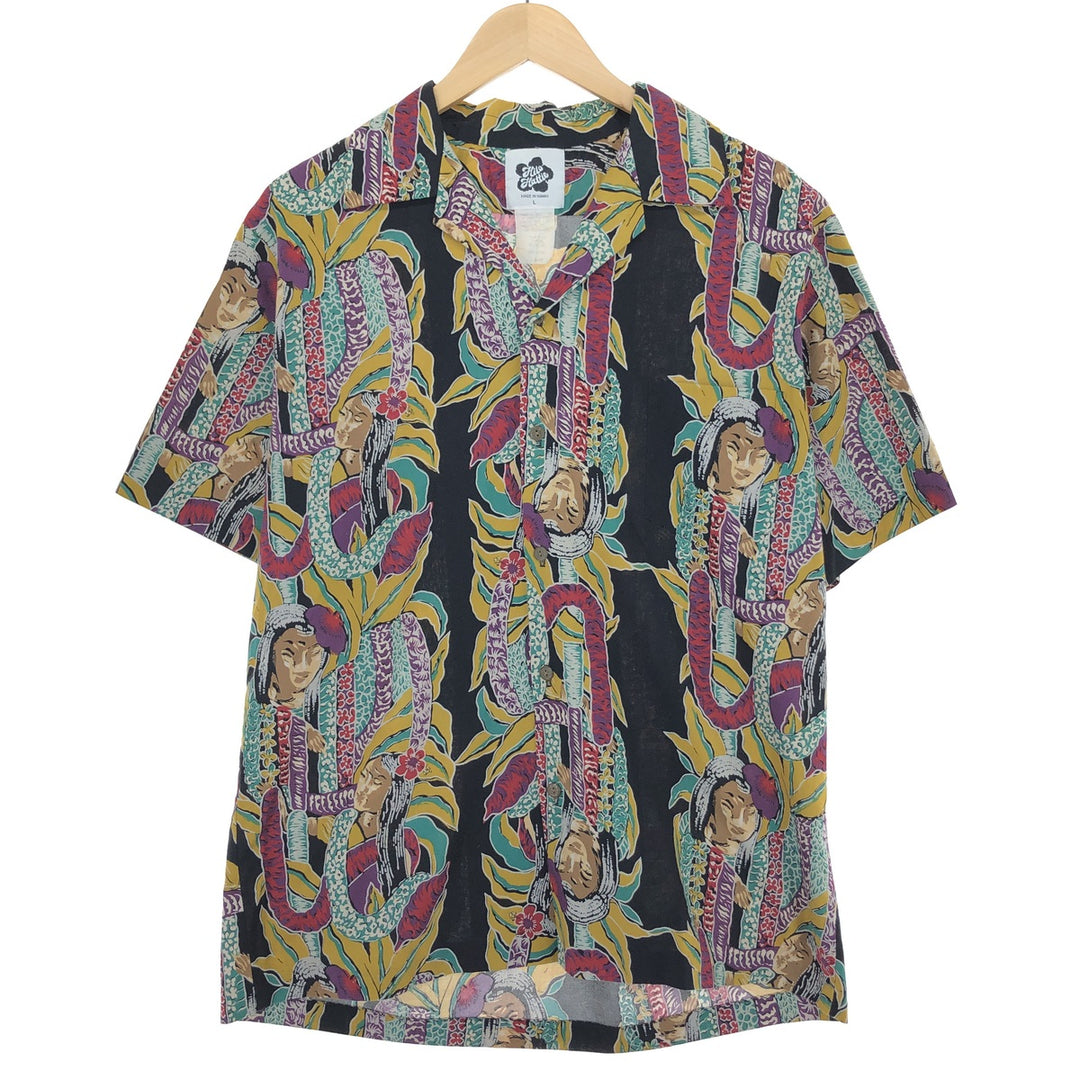 90'S HILO HATTIE all-over print open collar Hawaiian aloha shirt men's L vintage /eaa457649