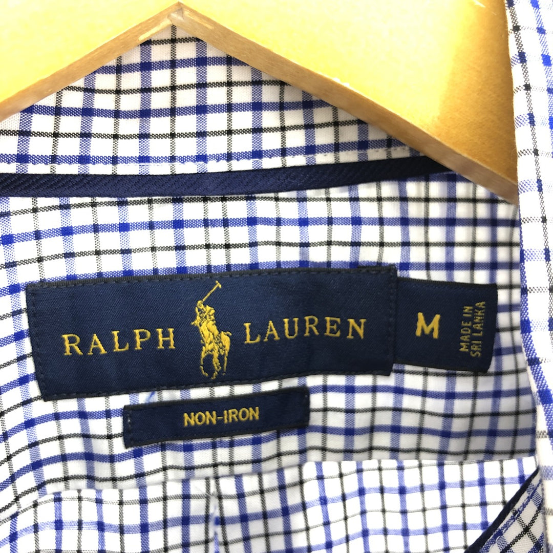 Ralph Lauren NON-IRON Long Sleeve Button-Down Check Shirt Men's M /eaa457674