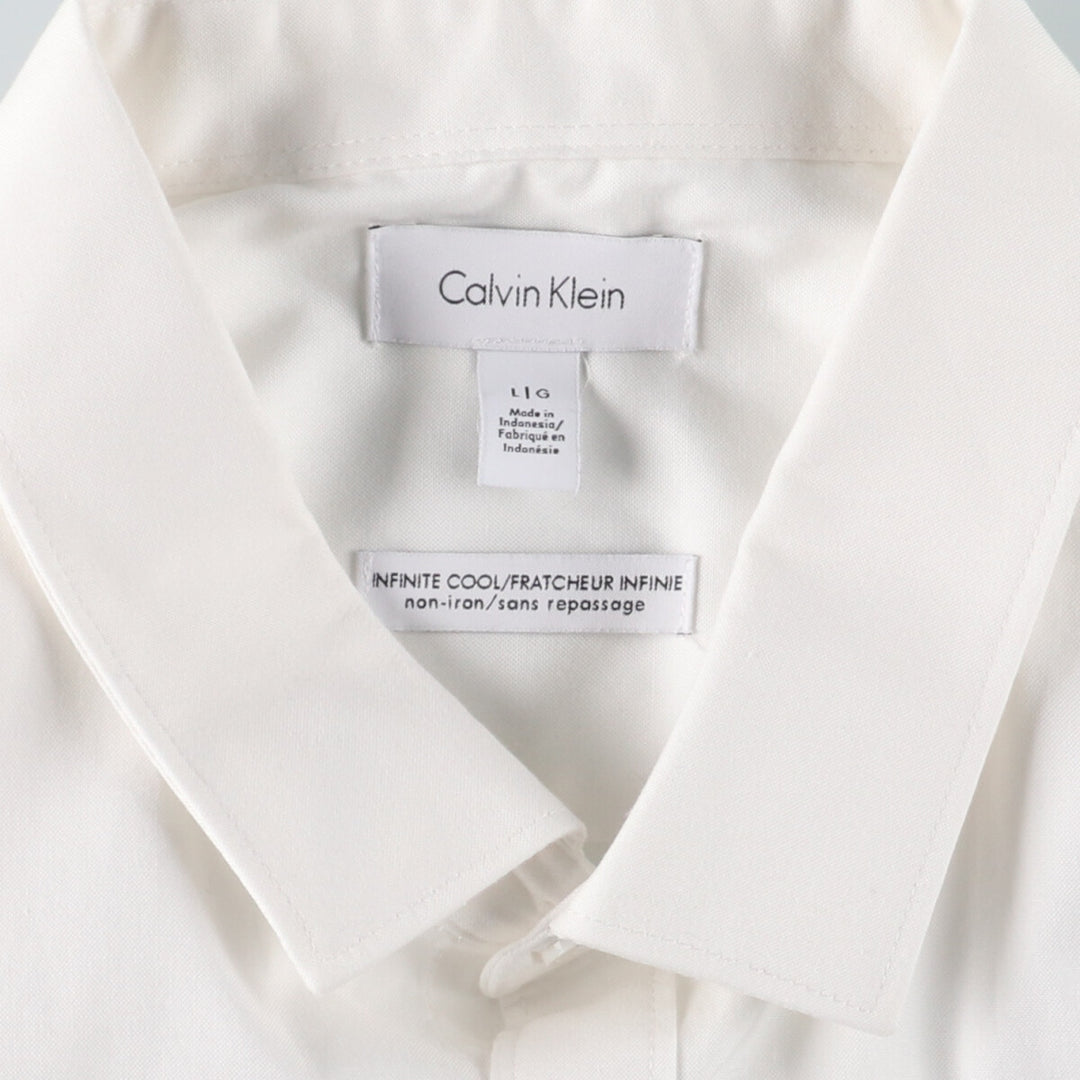 00'S Calvin Klein Wide Collar Long Sleeve Cotton Shirt Men's L /eaa457695