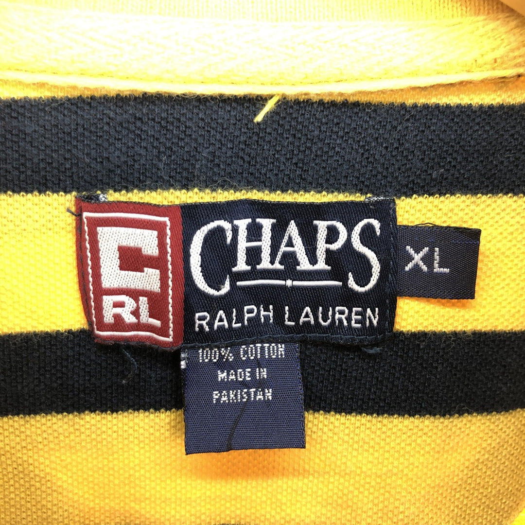 90'S Ralph Lauren CHAPS short sleeve striped polo shirt men's XL vintage /eaa457720