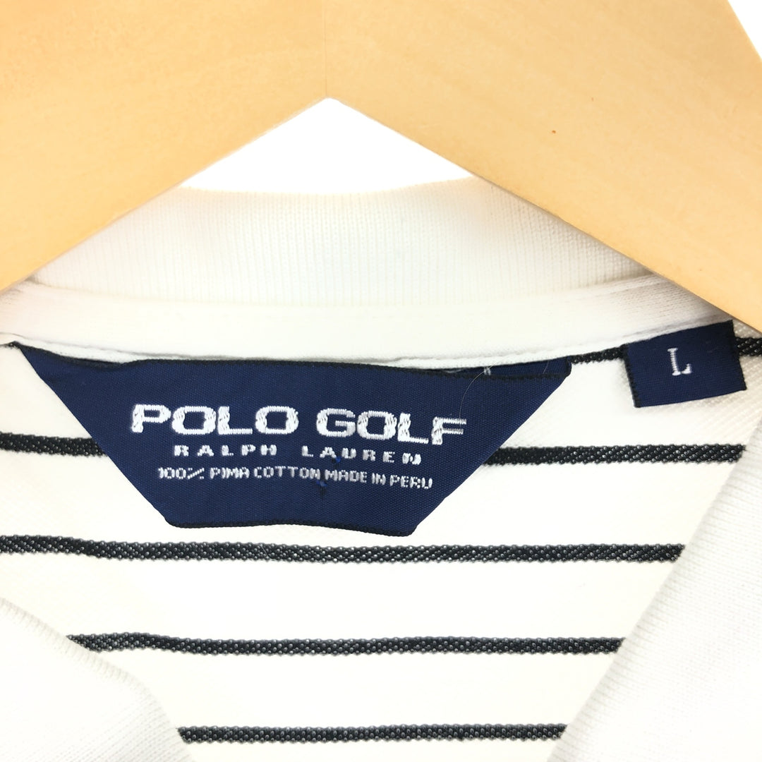 Ralph Lauren POLO GOLF Short Sleeve Striped Polo Shirt Men's L /eaa457725