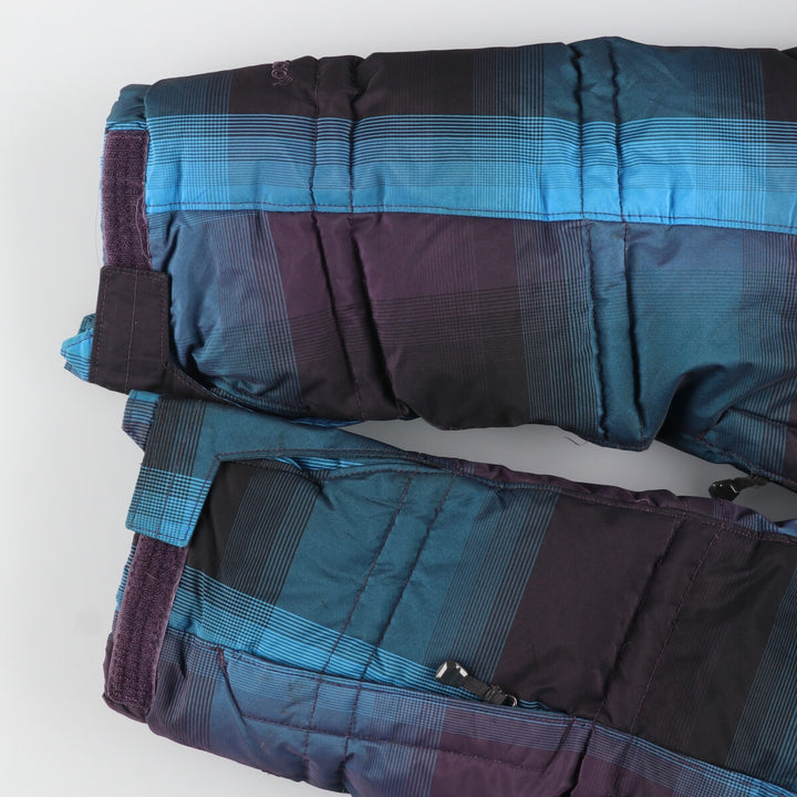 The North Face Cryptic Check Pattern Goose Down Parka, Men's XL polyester blue type Vintage Second Hand