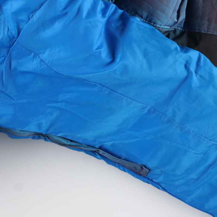 The North Face Cryptic Check Pattern Goose Down Parka, Men's XL polyester blue type Vintage Second Hand