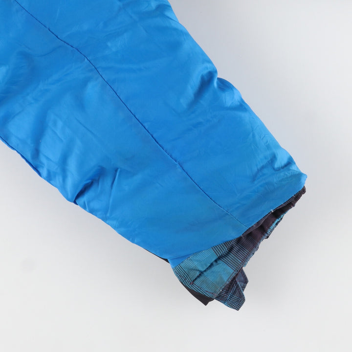 The North Face Cryptic Check Pattern Goose Down Parka, Men's XL polyester blue type Vintage Second Hand