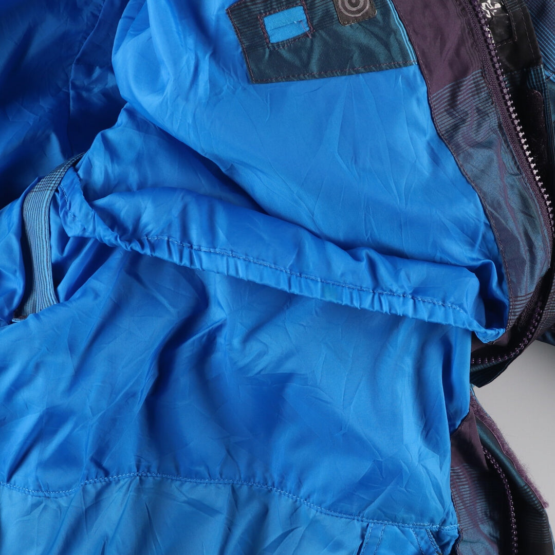 The North Face Cryptic Check Pattern Goose Down Parka, Men's XL polyester blue type Vintage Second Hand