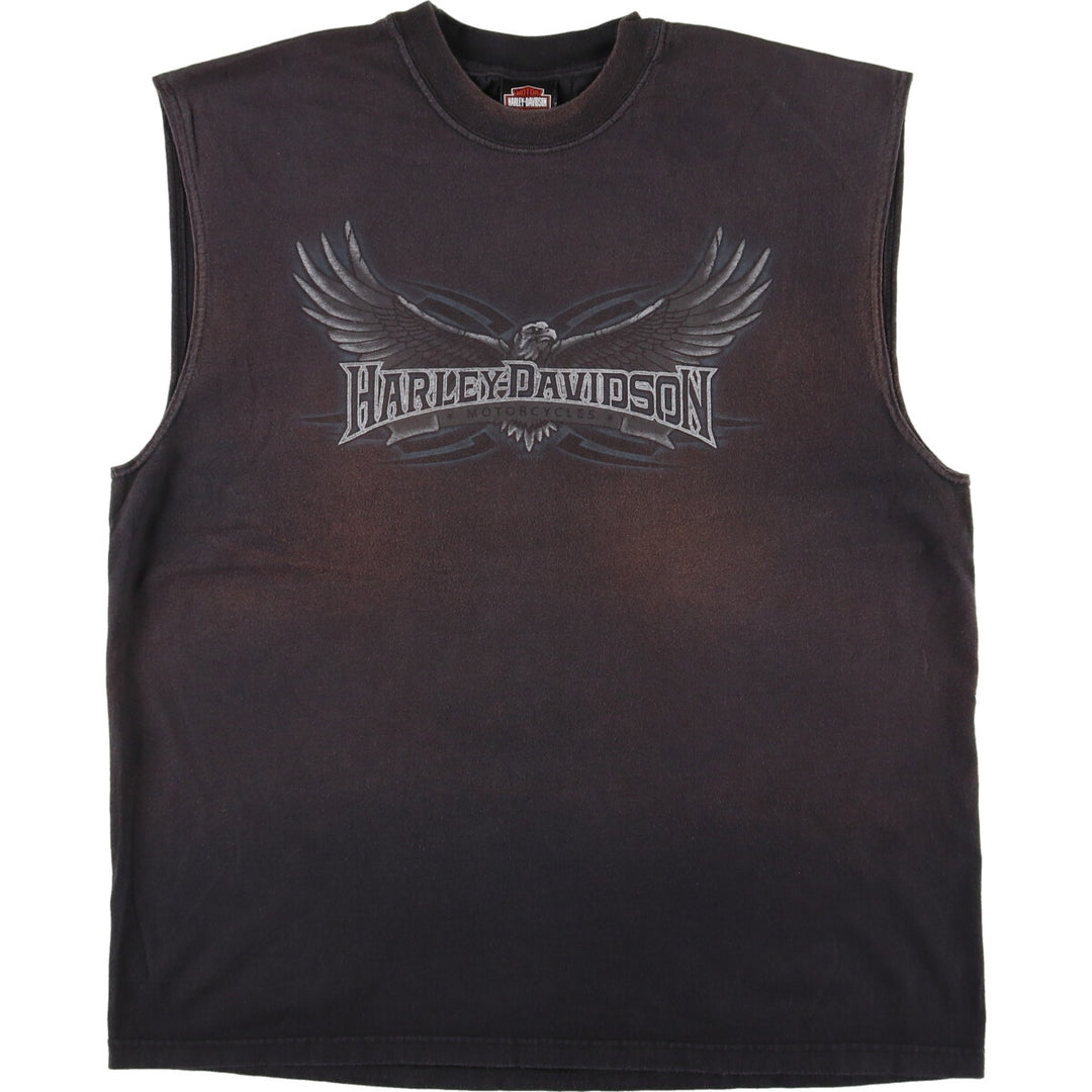 00'S Harley Davidson Eagle Pattern Sleeveless Motorcycle Bike T-shirt Made in USA Men's XL /eaa457809