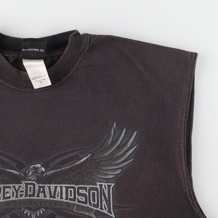 00'S Harley Davidson Eagle Pattern Sleeveless Motorcycle Bike T-shirt Made in USA Men's XL /eaa457809